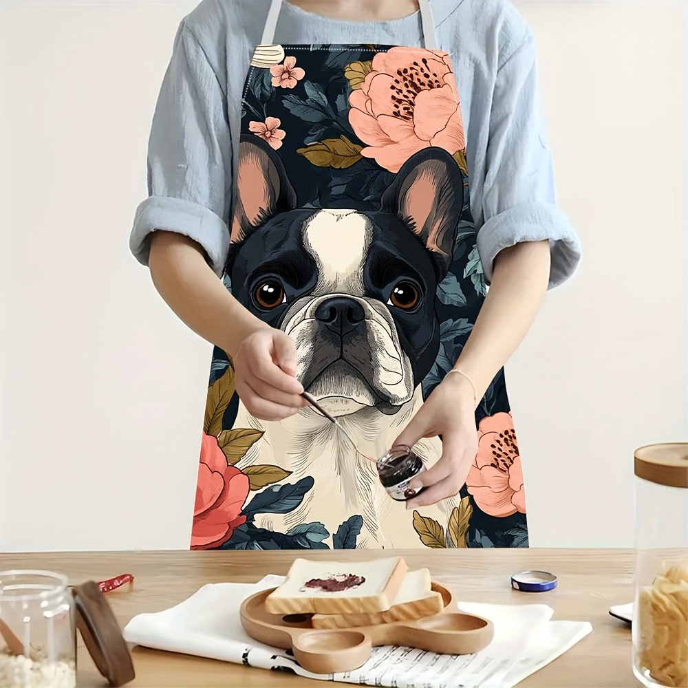 Home Cooking For Dogs - Фартук с цветочным узором и изображением
