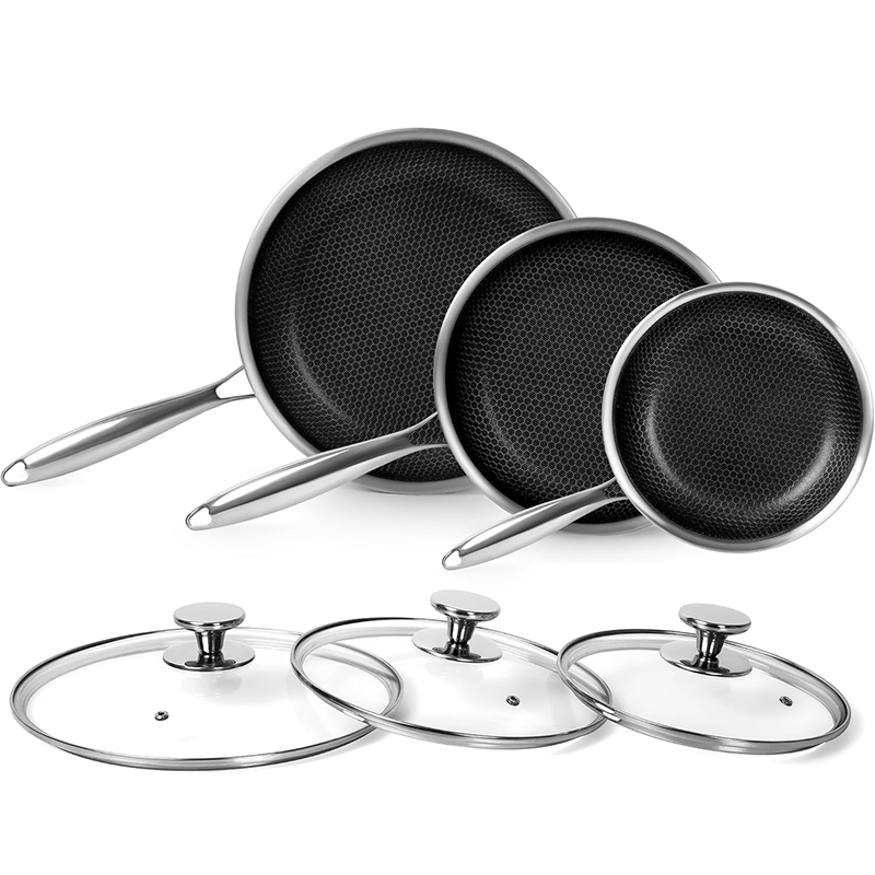 Crepe Pan Nonstick - Сковорода из нержавеющей стали с крышкой,