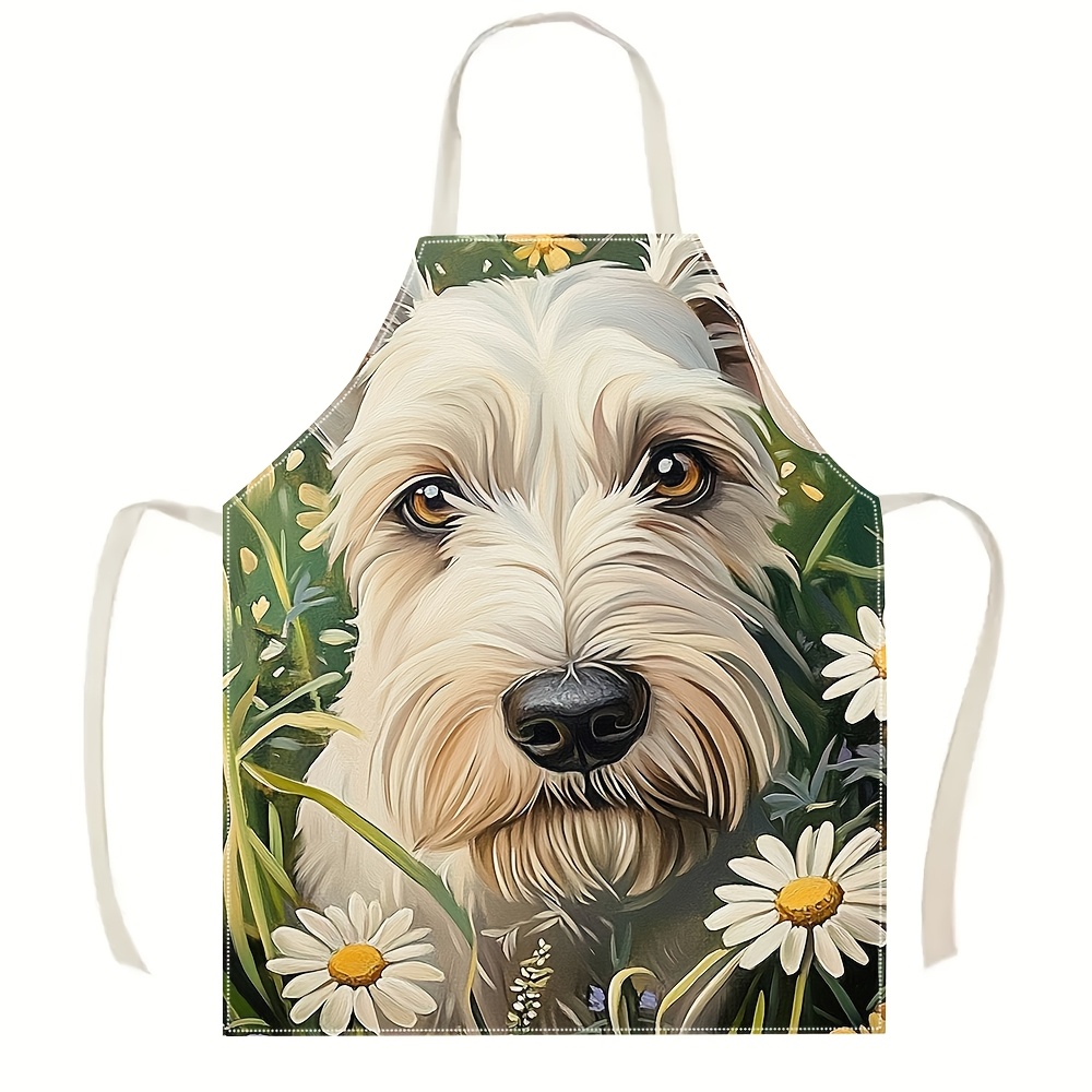 Home Cooking For Dogs - Милый белый фартук с изображением собаки,