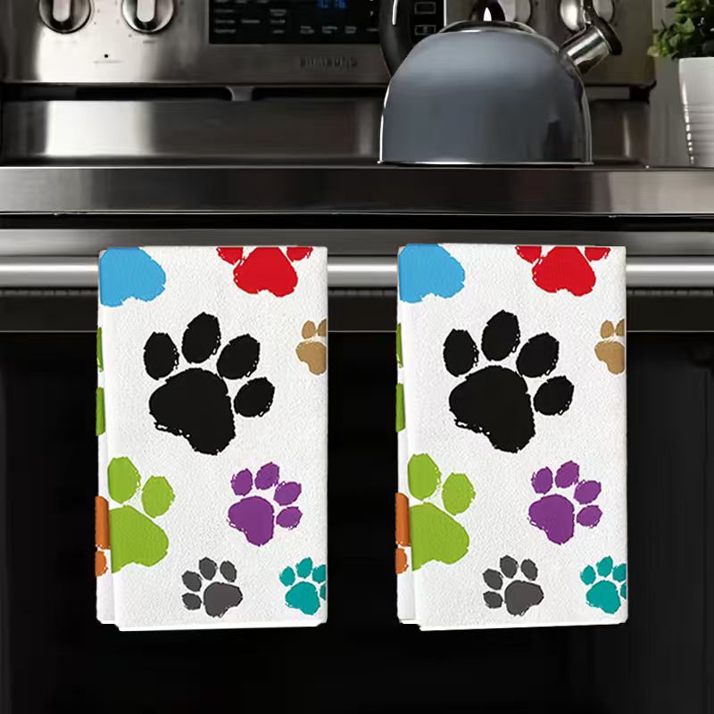 Home Cooking For Dogs - 2 шт., красочные кухонные полотенца с