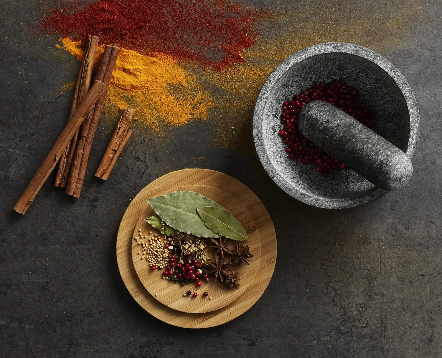Бамбуковая крышка для гранитно – обзор и цена Mortar Pestle Granite