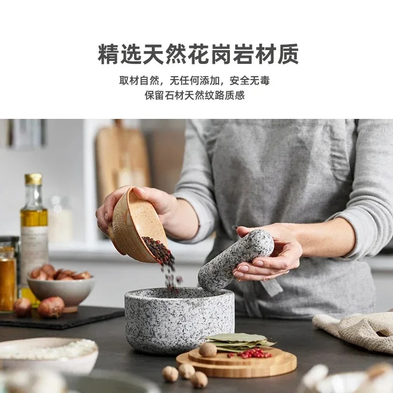 Давилка для чеснока, бамбукова – обзор и цена Mortar Pestle Granite