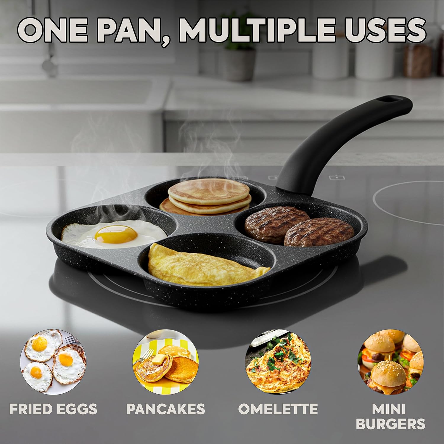 Сковорода для яиц и блинов с а – обзор и цена Crepe Pan Nonstick